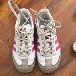 Kidd Adidas Samba White and Purple Sneakers size 11k